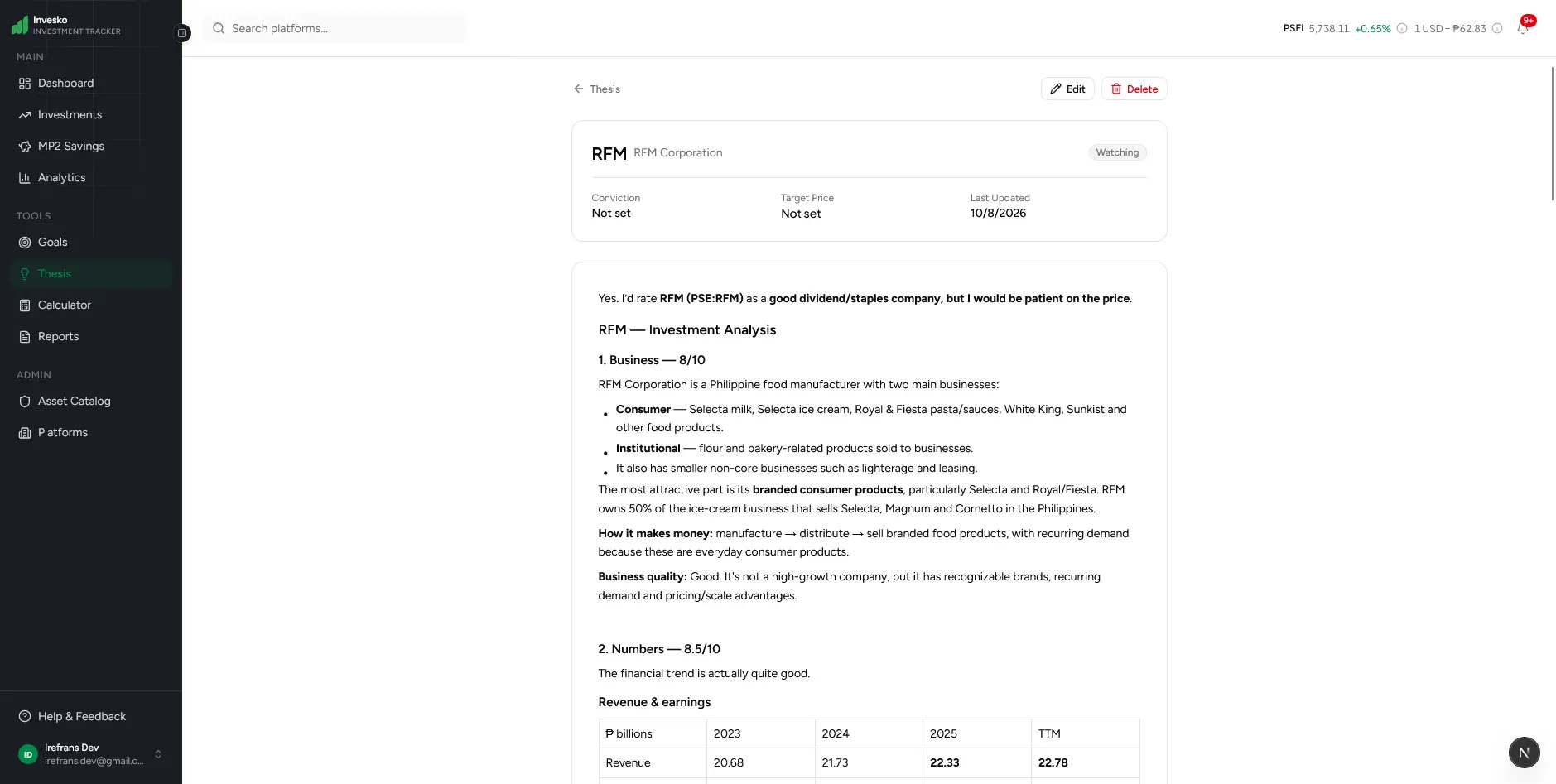 Thesis screenshot